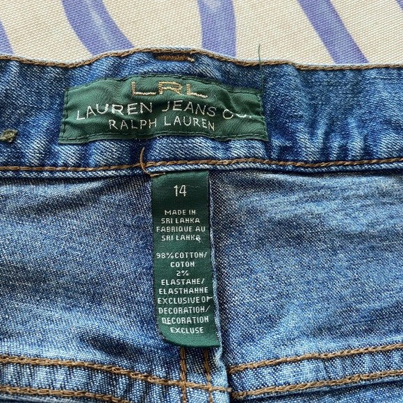 Ralph Lauren Blue Denim Jeans Size 14 Classic Straight  Worn 3 Times - Picture 4 of 8